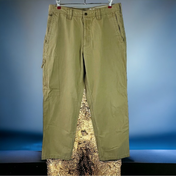 Columbia Sportswear Men's Cotton Flat Front Khaki Pants | Tan | Size 34 - Picture 3 of 10